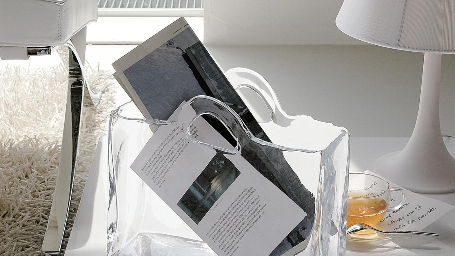 Adriani e Rossi Glass Bag Container