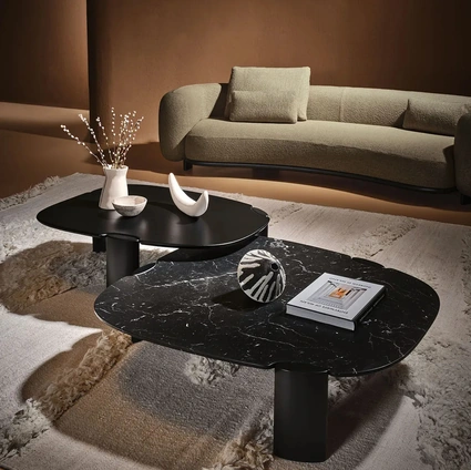 Inlay Coffee Table in Marble or Solid Wood by Nature Design
