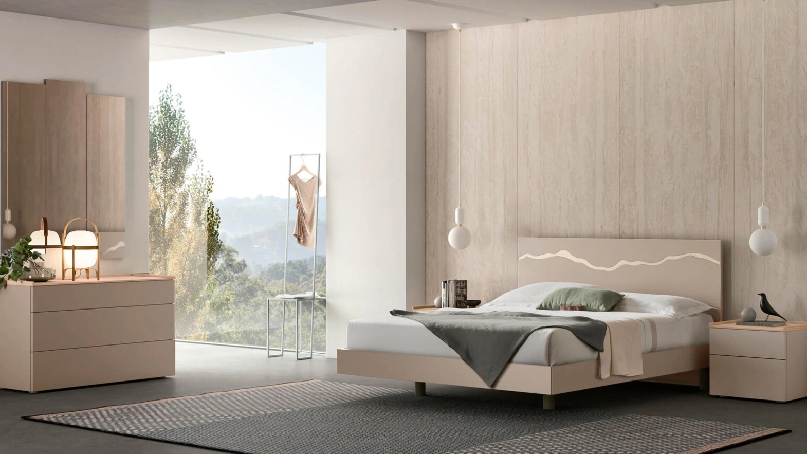 Flash Bed with Headboard by Maronese