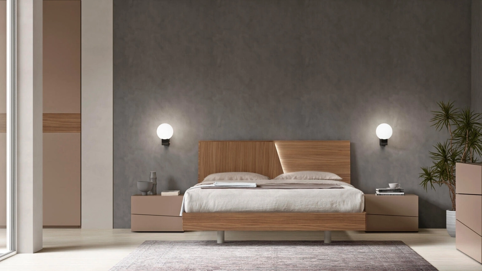 Slide Bed with headboard by Maronese