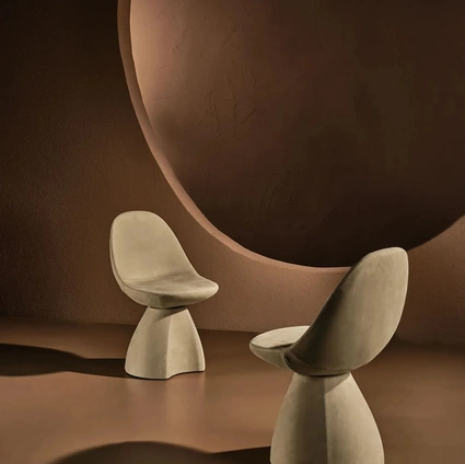 Nest Chair upholstered in Nabuk by Nature Design