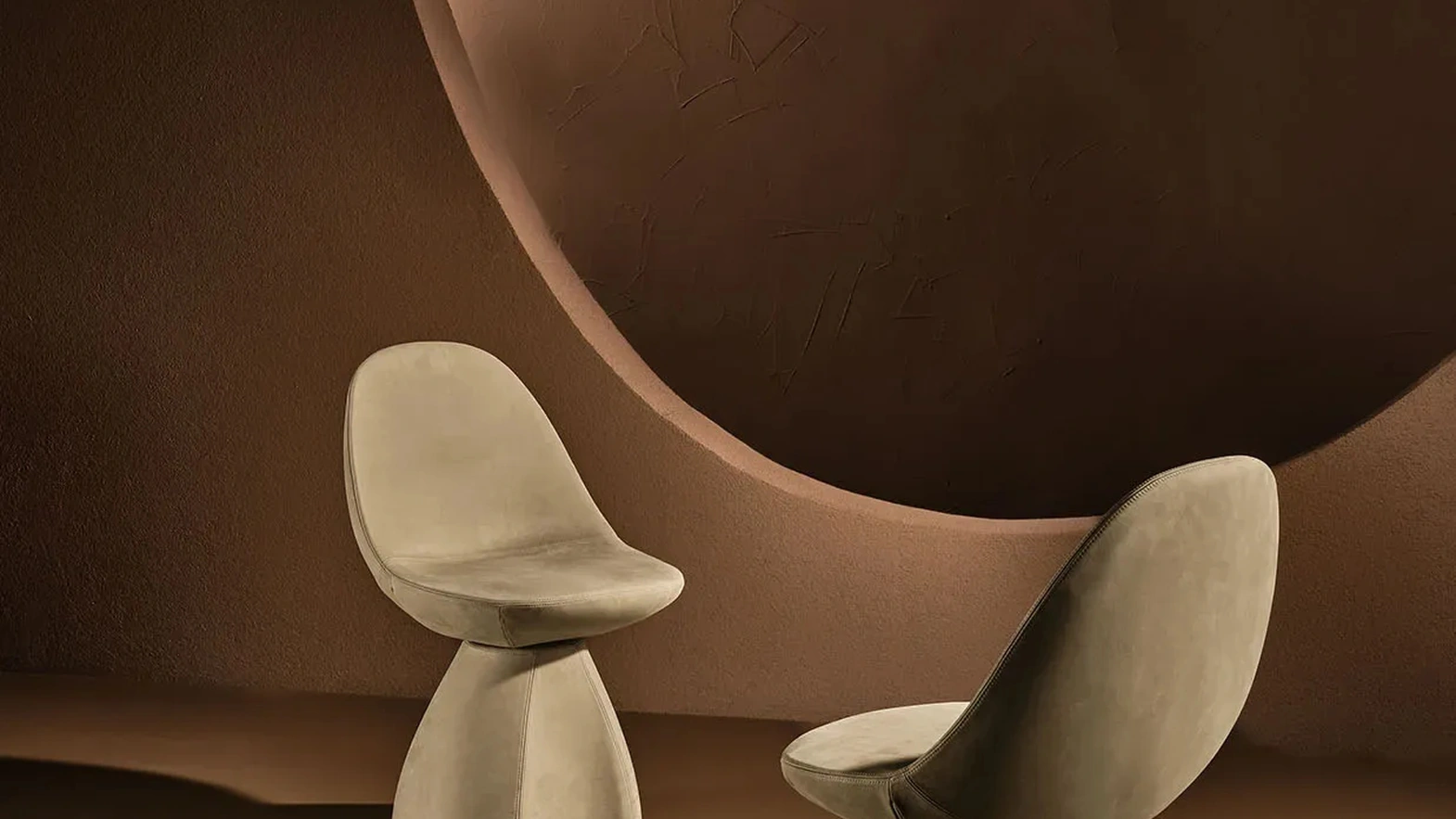 Nest Chair upholstered in Nabuk by Nature Design