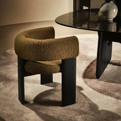 Trine Armchair in upholstered fabric by Nature Design