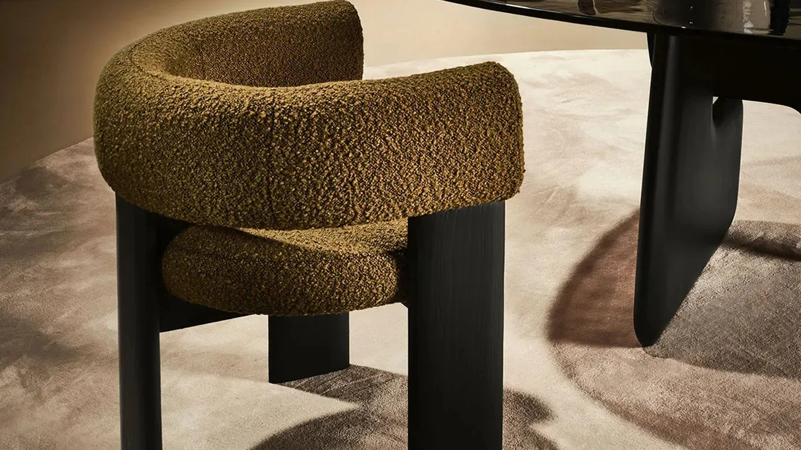 Trine Armchair in upholstered fabric by Nature Design