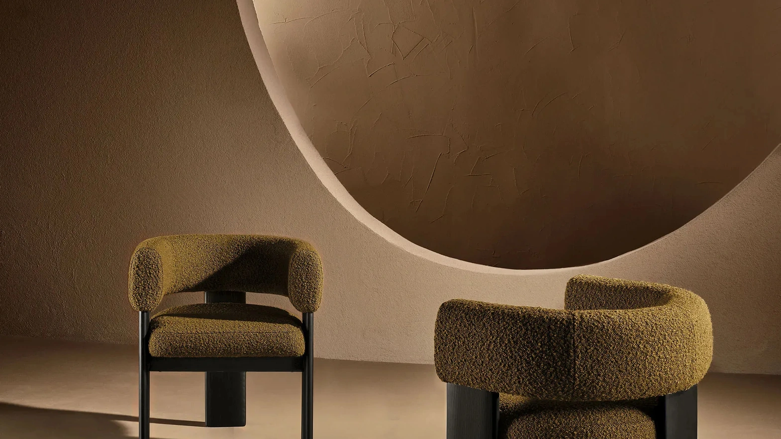 Trine Armchair in upholstered fabric by Nature Design