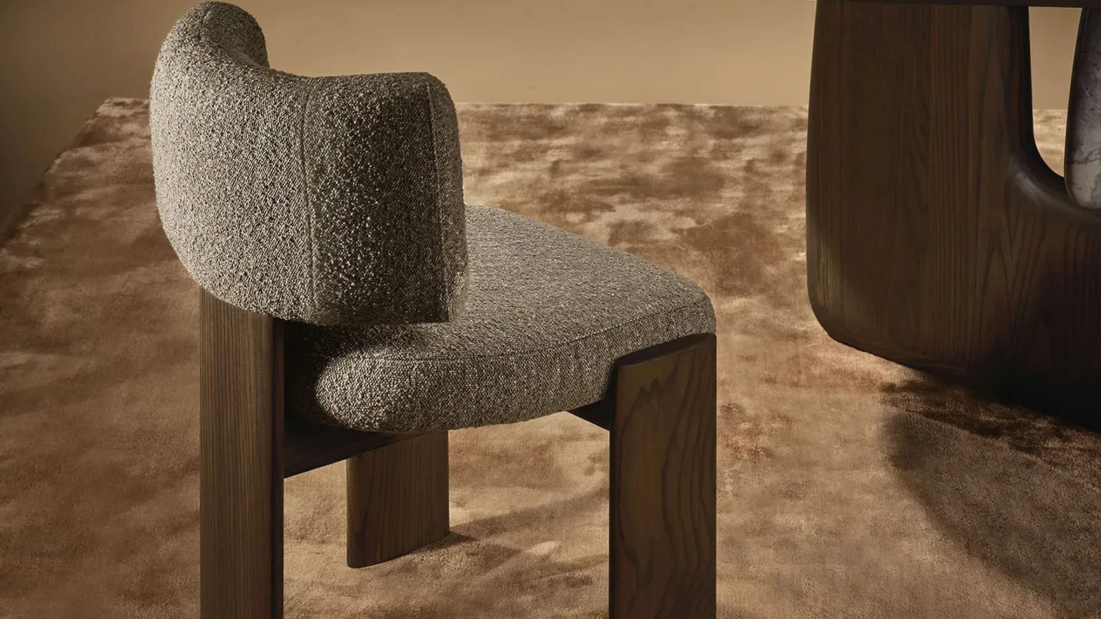Trine Chair in Padded Fabric by Nature Design