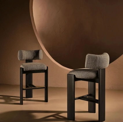 Trine Stool in upholstered fabric by Nature Design