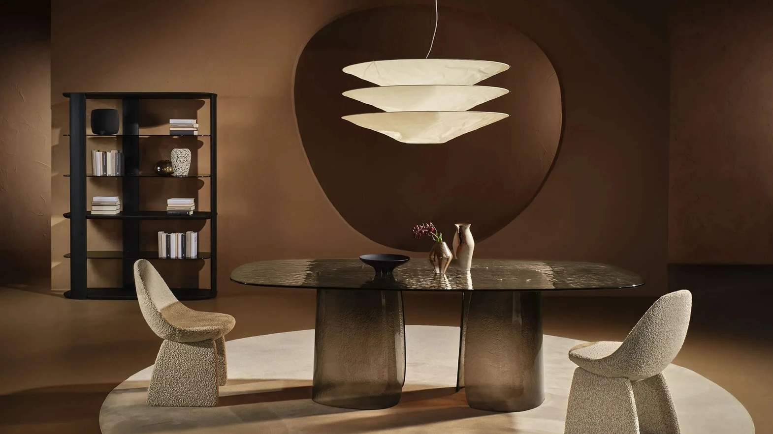 Cinnamon glass table by Nature Design