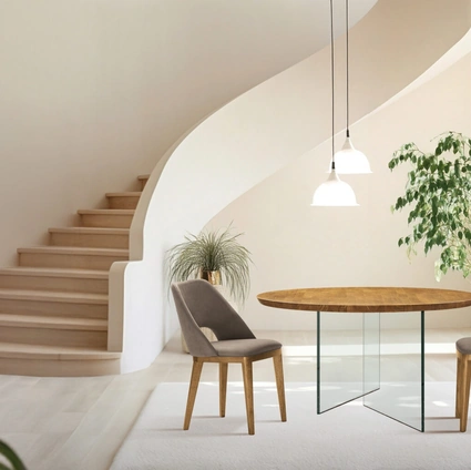 Round Ghost Table by FGF Mobili