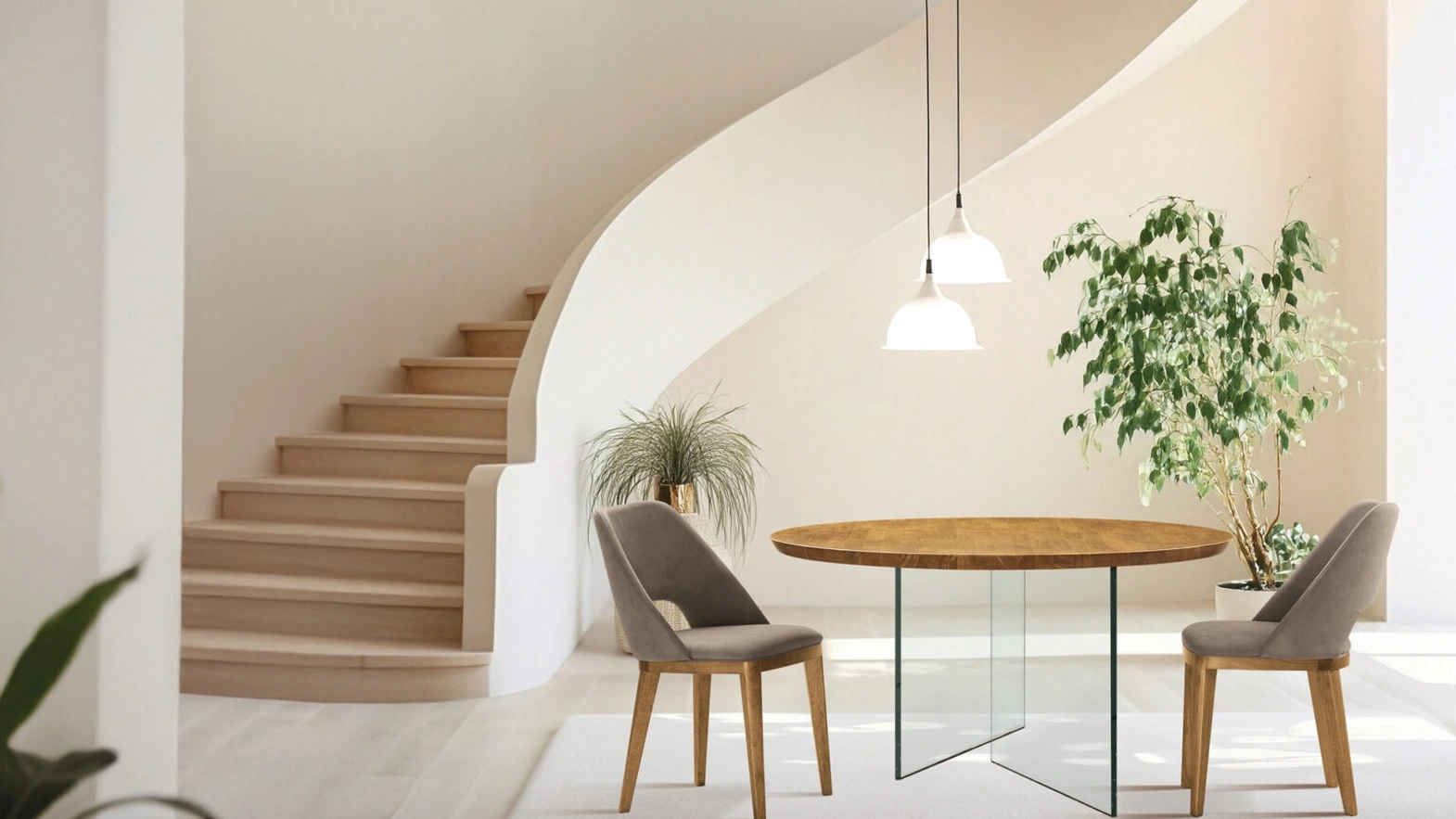 Round Ghost Table by FGF Mobili