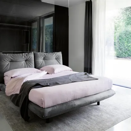 Noctis' Bed Again in eco-leather nabuk.