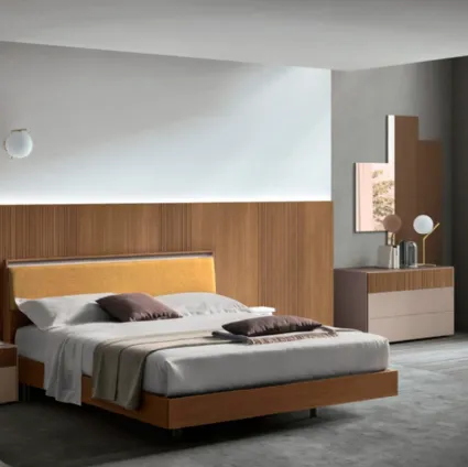 Bed with Aida headboard by Maronese