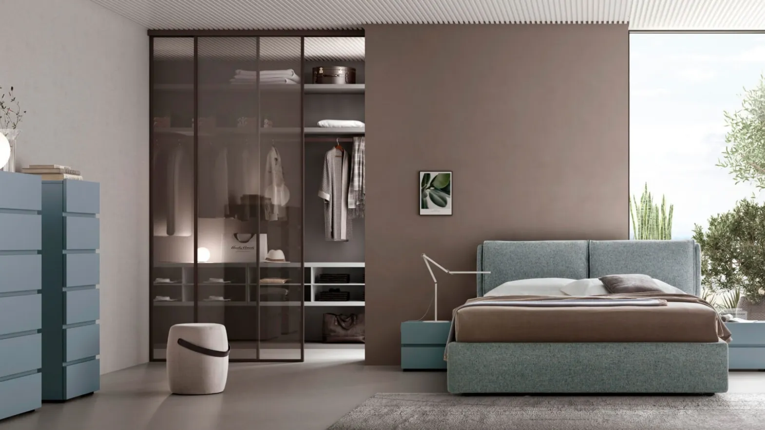 Padded Ester bed with Maronese storage box.