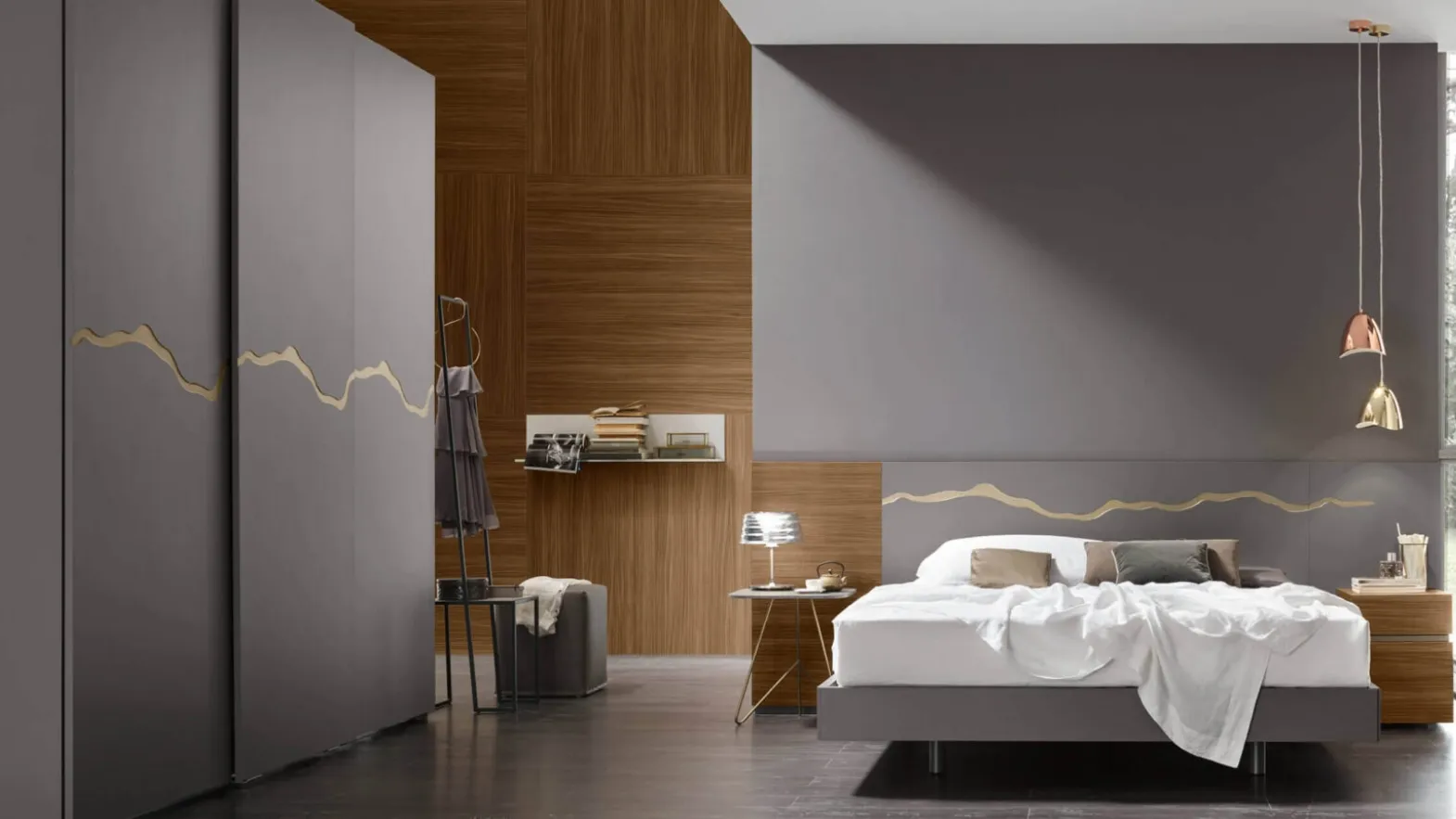 Flash bed with headboard by Maronese