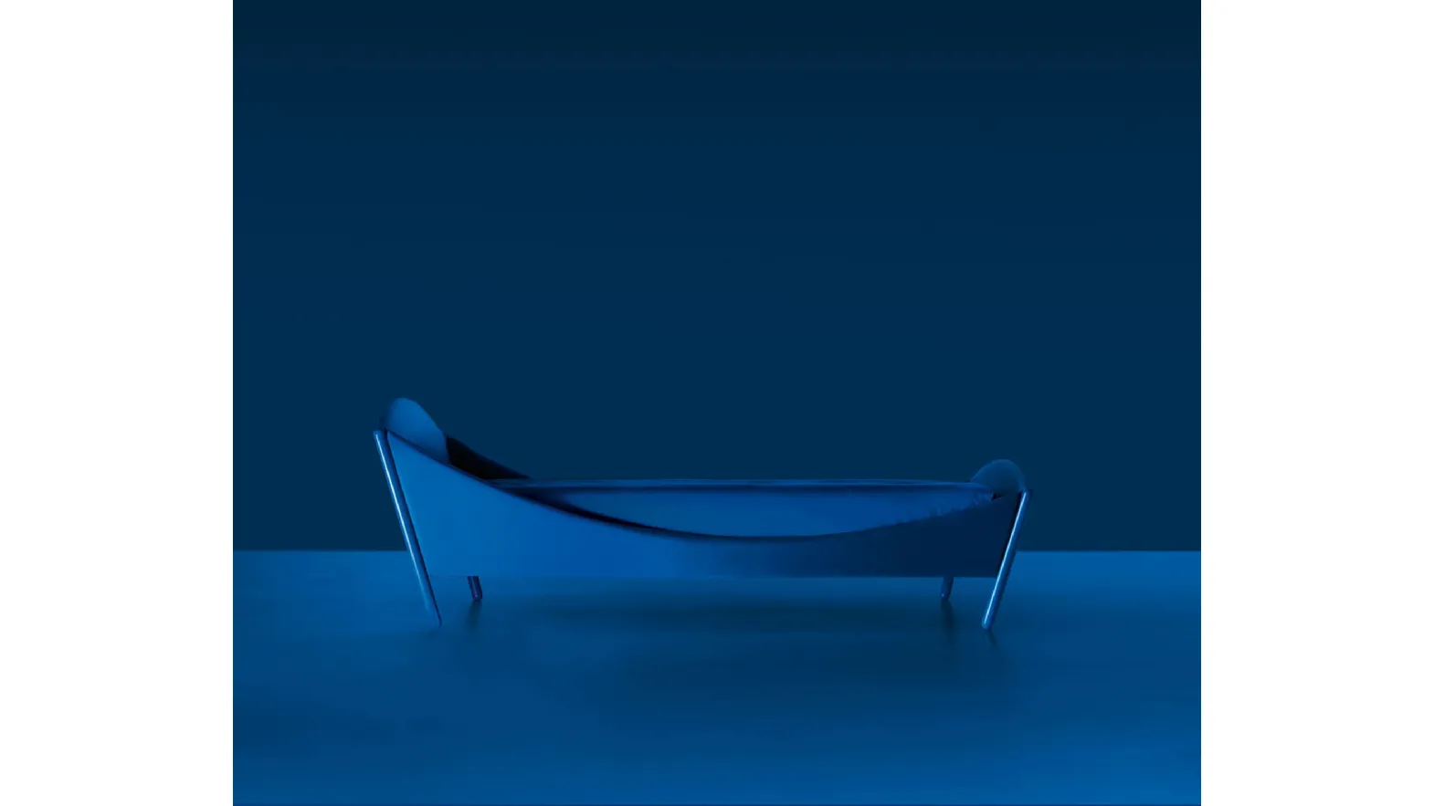 Fabric bed in Lullaby fabric by Noctis