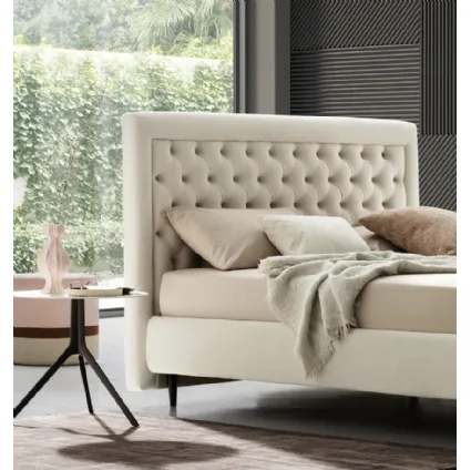Monet upholstered and quilted bed by Le Comfort.