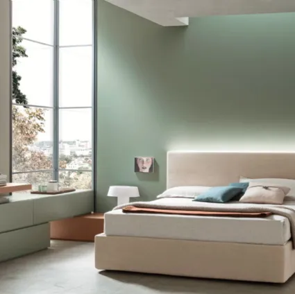Sky Upholstered Bed with Maronese Container