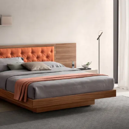 Bed with Sky headboard by Maronese.