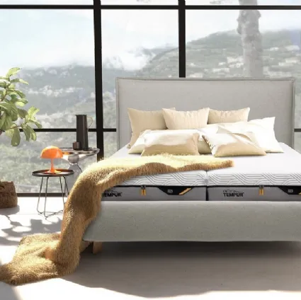 Tempur upholstered fabric double bed Sogno