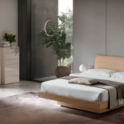 Bed with headboard and storage compartment Vela by Maronese.