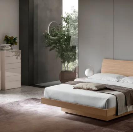 Vela Bed with Headboard by Maronese