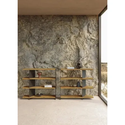 Graft Metal Bookcase in wood and metal by Nature Design