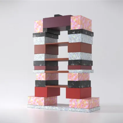 Slate design bookcase by De Rosso