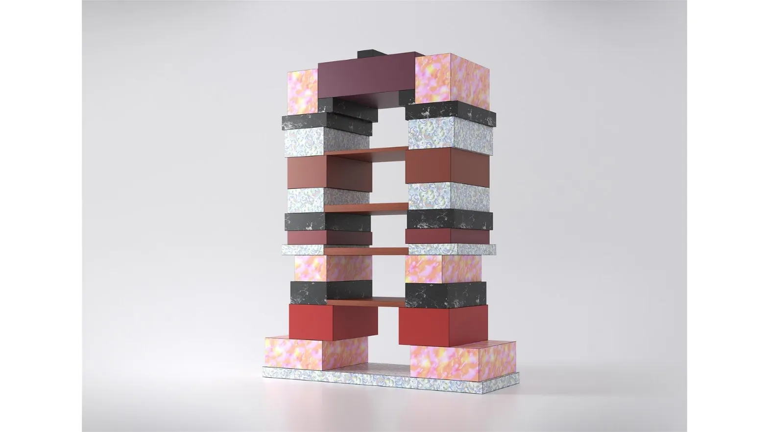 Slate design bookcase by De Rosso