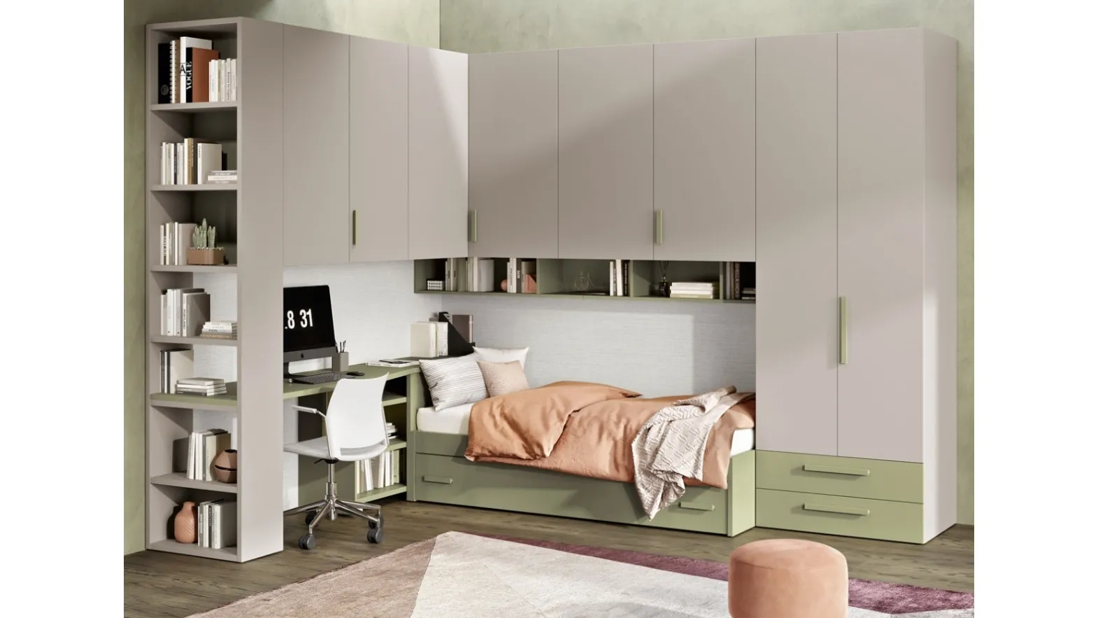 Loft bed 132 by Ferrimobili