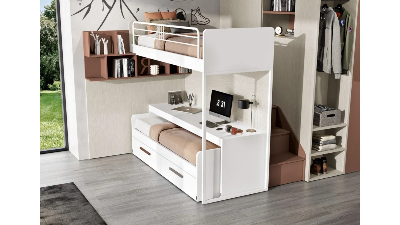 Loft bedroom 138 by Ferrimobili