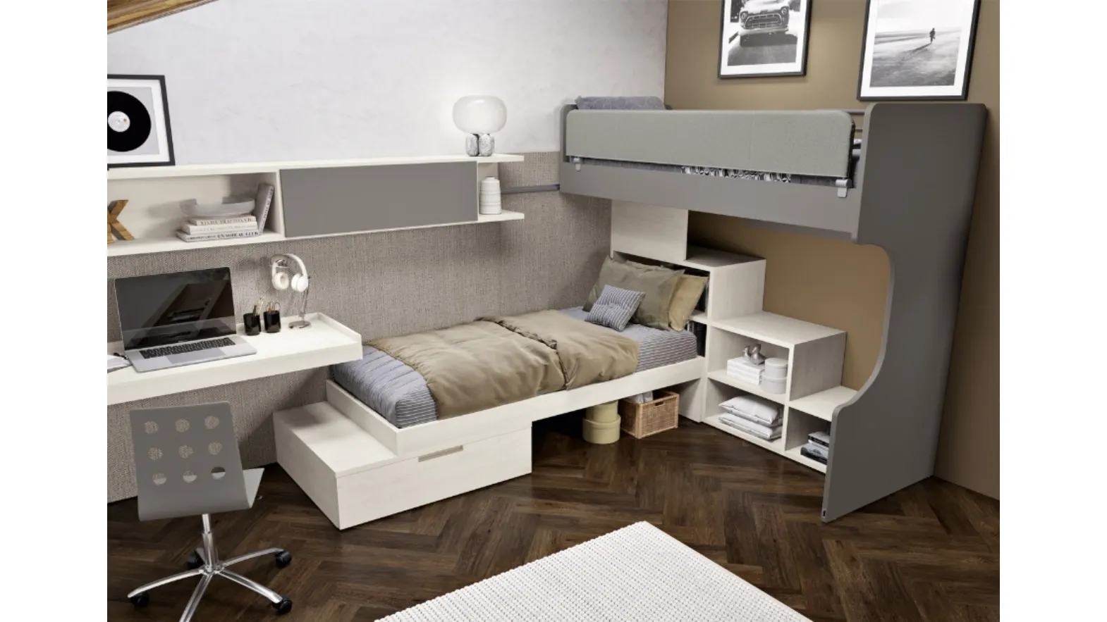 Bedroom 139 with sliding bed by Ferrimobili