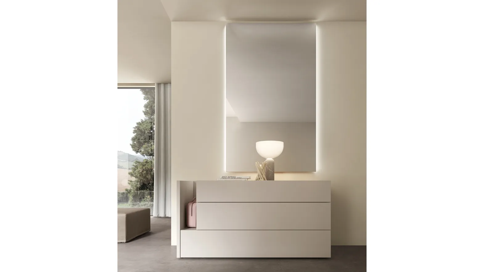 Wire mirror by Maronese.