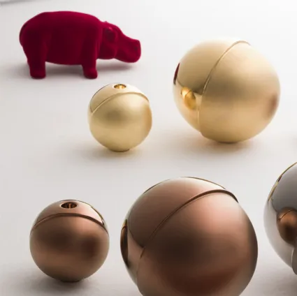 Half Candle ceramic plated candle holder by Adriani e Rossi