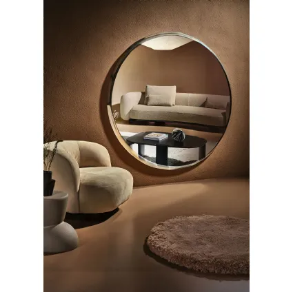 Halo Mirror with Glass Frame by Nature Design