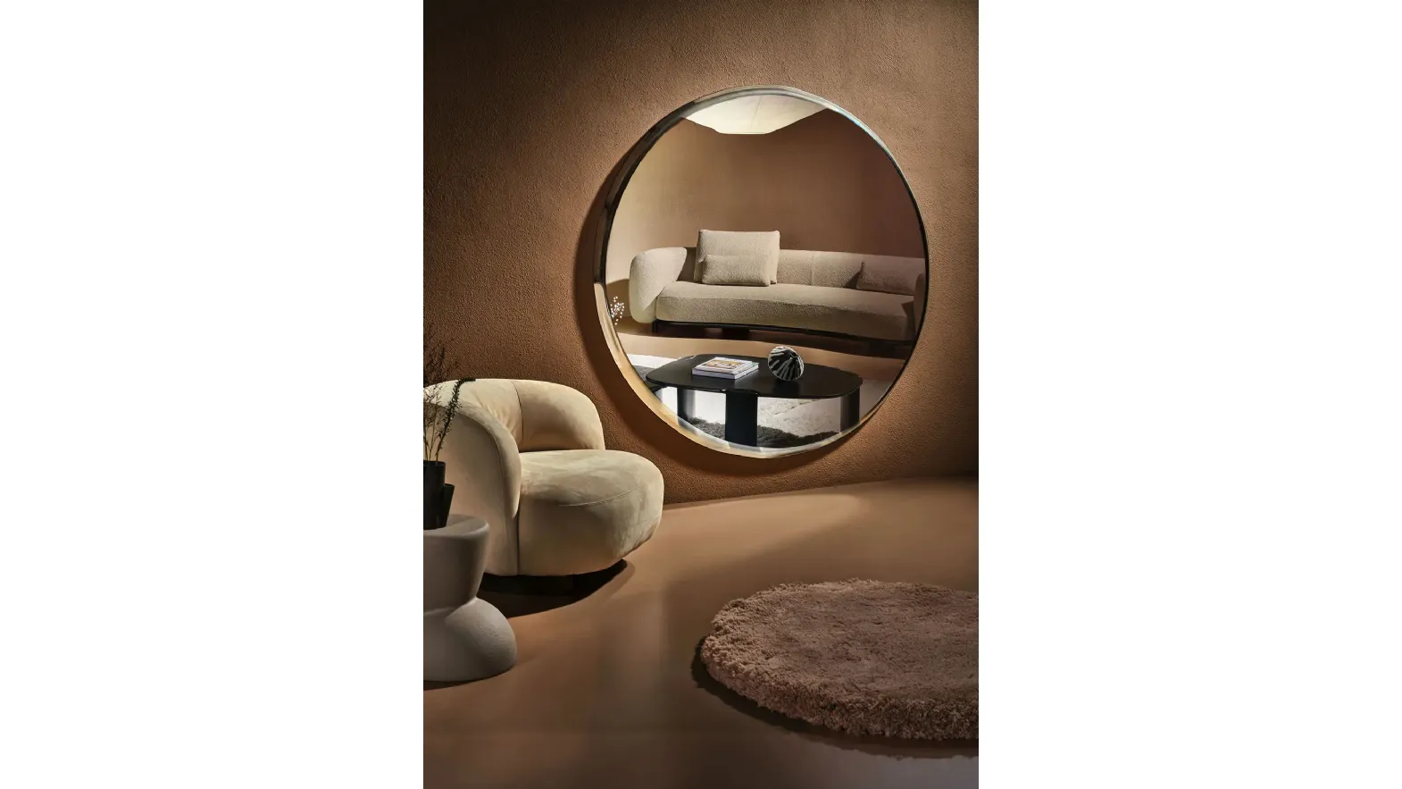 Halo Mirror with Glass Frame by Nature Design