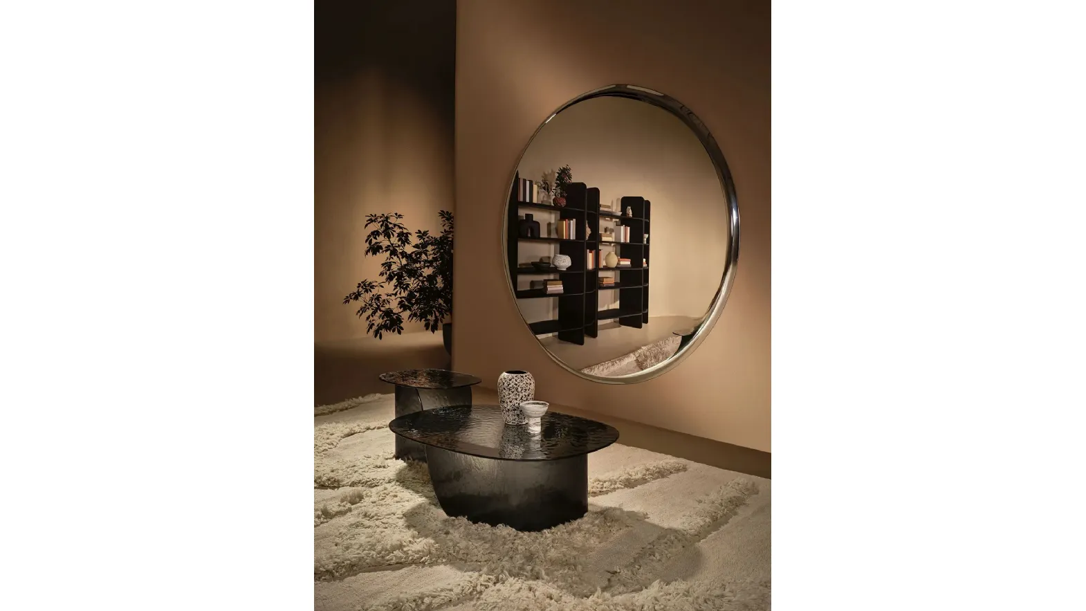 Halo Mirror with glass frame by Nature Design
