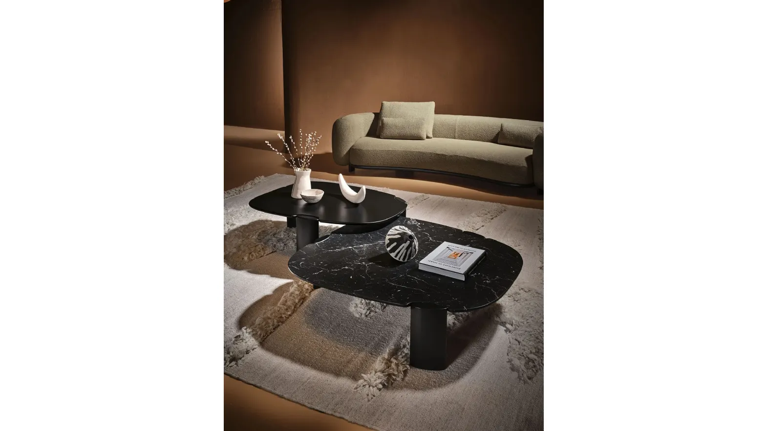 Inlay Coffee Table in Marble or Solid Wood by Nature Design