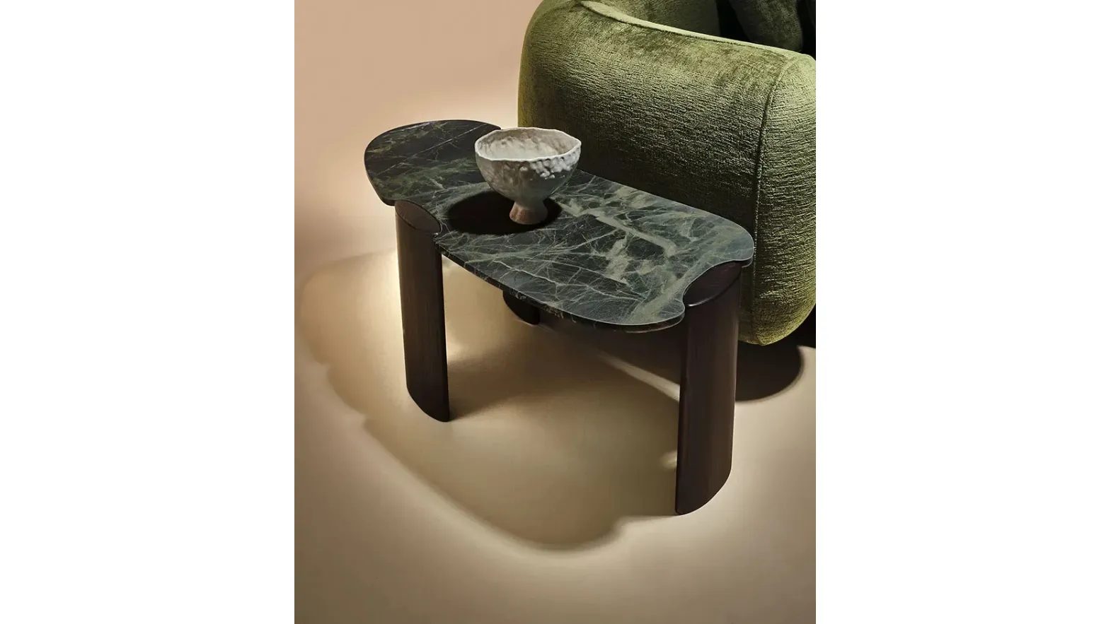Nature Design Marble Inlay Side Table