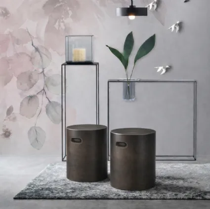 Pouf Nappe in porcelain stoneware by Adriani e Rossi