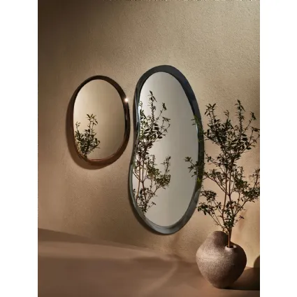 Pangea Mirror with Glass Frame by Nature Design