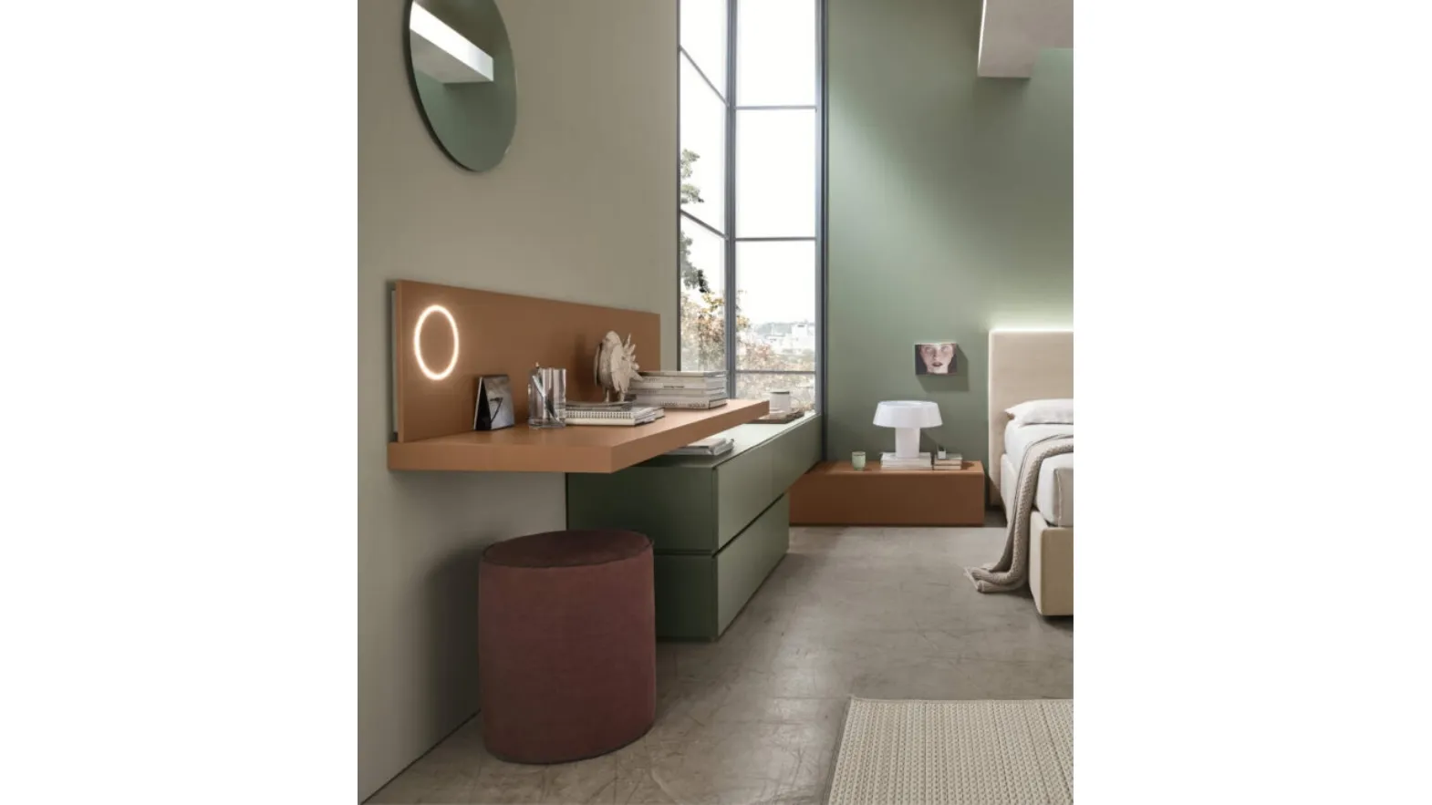 Round Thubo pouf by Maronese