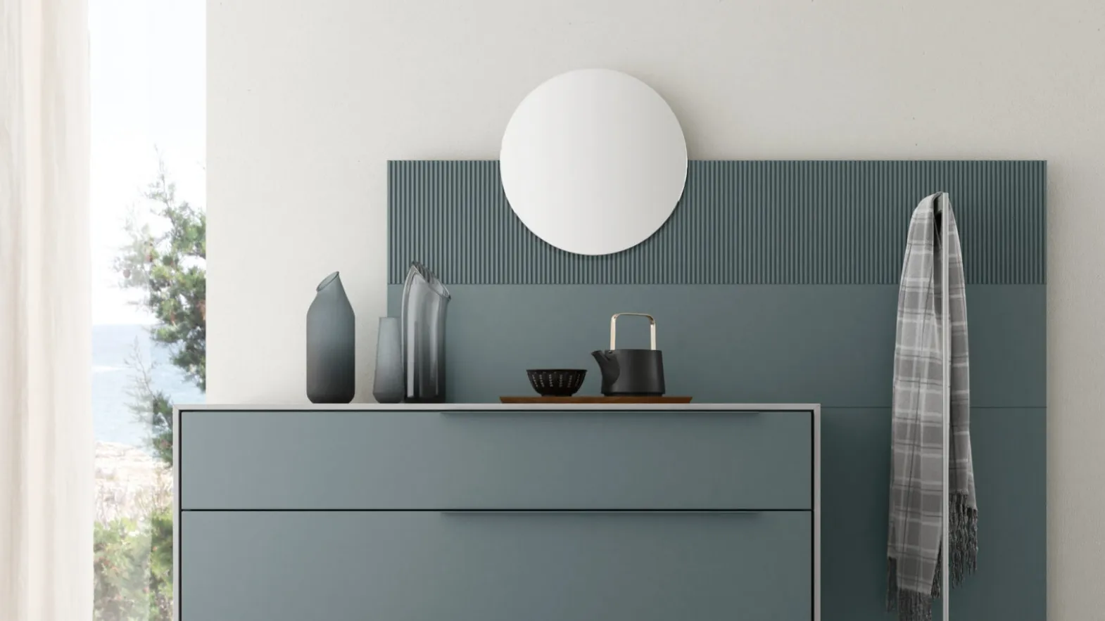 Mirror with Seta boiserie by Maronese