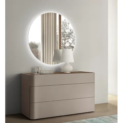 Round Maronese mirror with LED