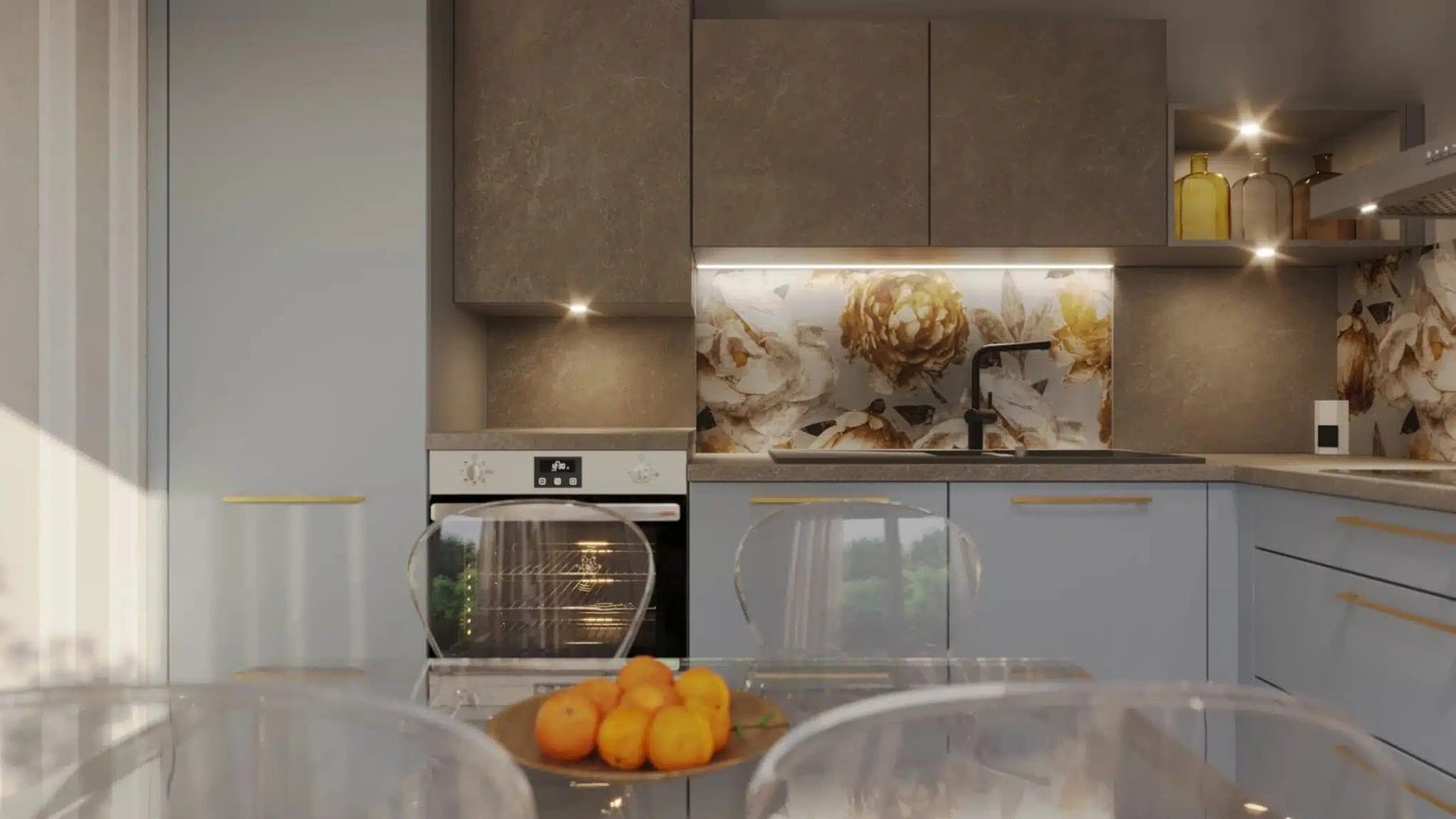 Sky Modern Corner Kitchen by Life Cucine