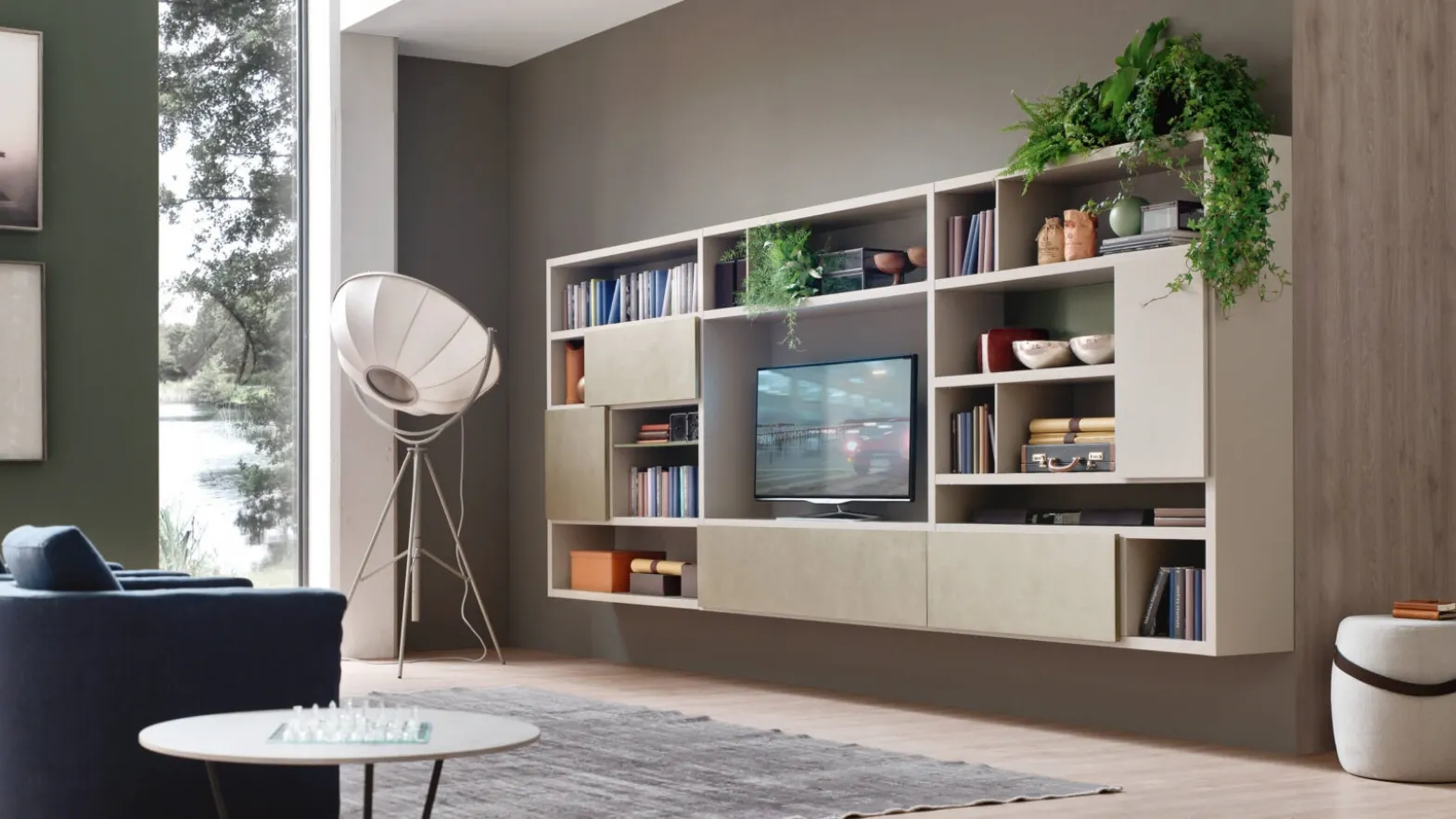 Wall mounted equipped system Shoulder Comp SA2220 by Maronese.