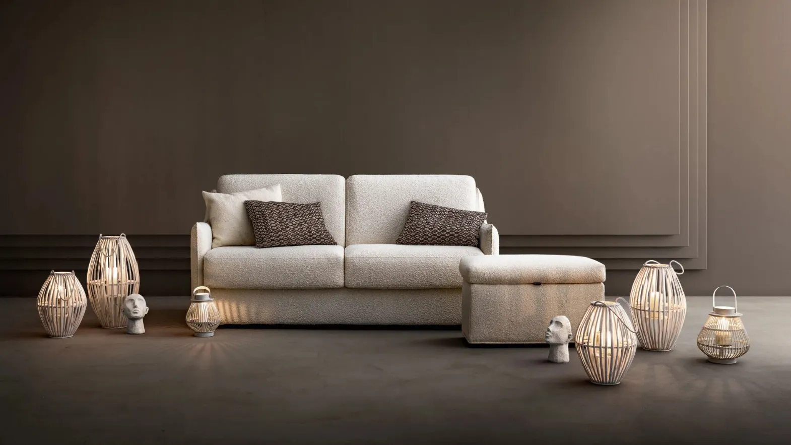 Linear sofa bed Domus by Samoa