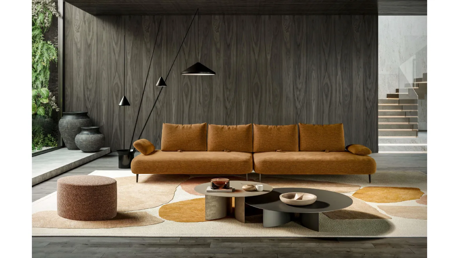 Linear sofa Fanny by Le Comfort