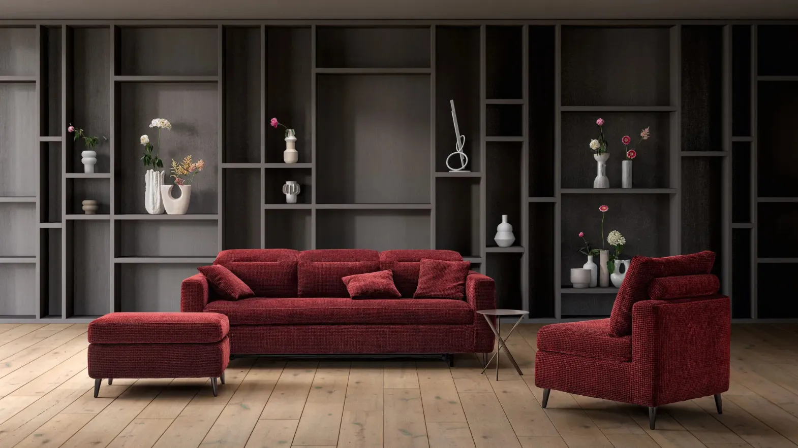 Ghost linear sofa bed by Samoa.