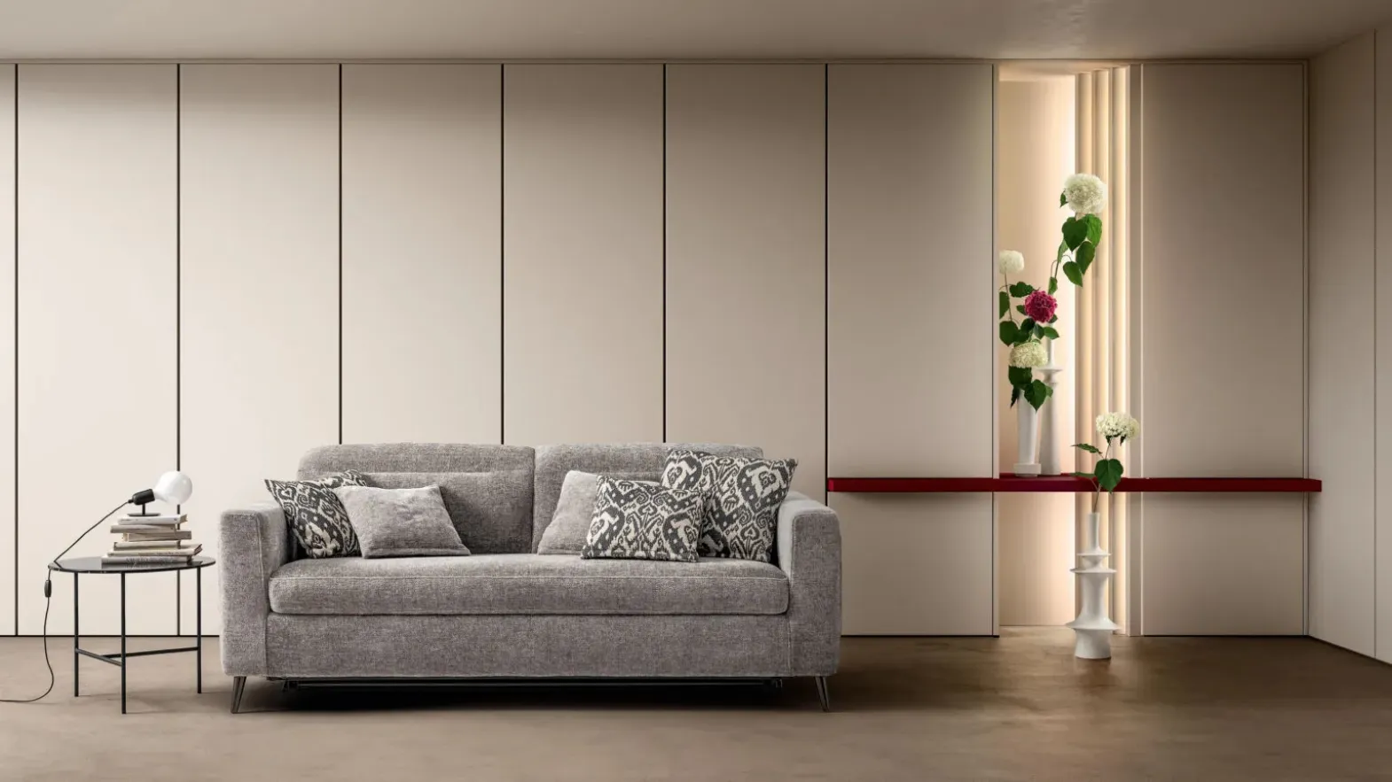 Linear sofa bed Ghost by Samoa