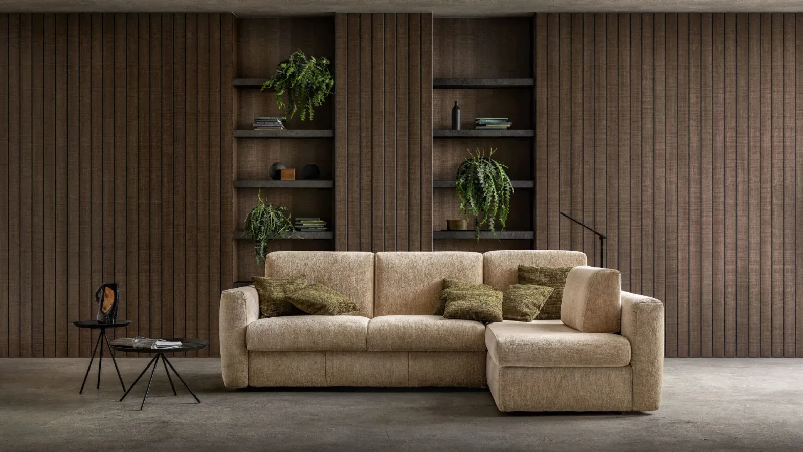 Sofa bed with peninsular Hill by Samoa.